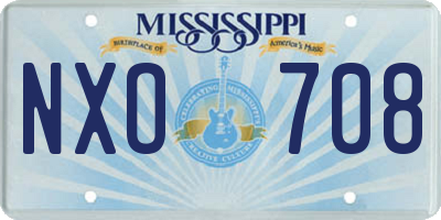 MS license plate NXO708