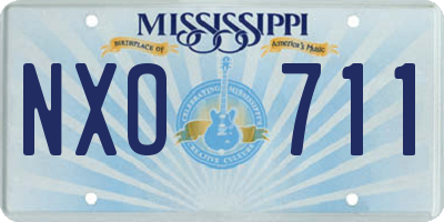 MS license plate NXO711