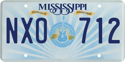 MS license plate NXO712