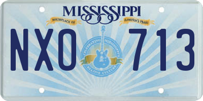 MS license plate NXO713
