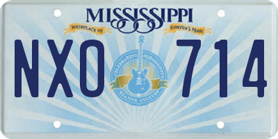 MS license plate NXO714