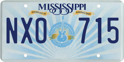 MS license plate NXO715