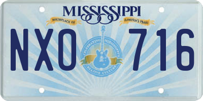 MS license plate NXO716