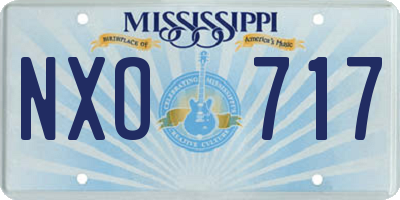 MS license plate NXO717