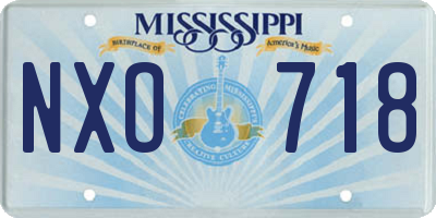 MS license plate NXO718
