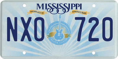 MS license plate NXO720
