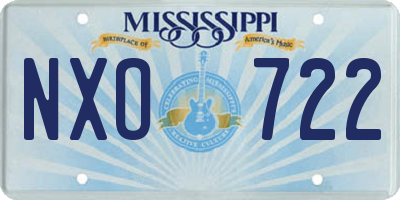 MS license plate NXO722