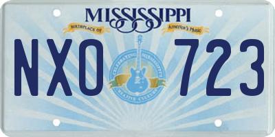 MS license plate NXO723