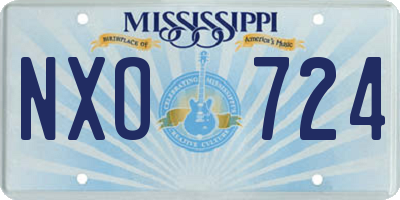 MS license plate NXO724