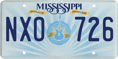 MS license plate NXO726