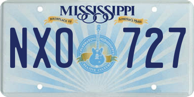 MS license plate NXO727