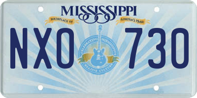 MS license plate NXO730