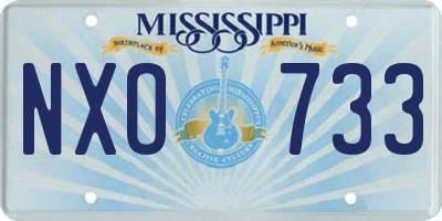 MS license plate NXO733