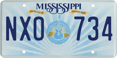 MS license plate NXO734