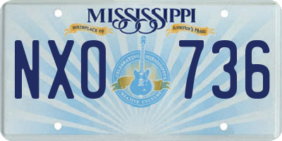 MS license plate NXO736