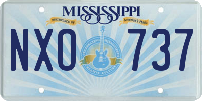 MS license plate NXO737