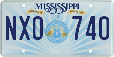 MS license plate NXO740