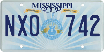 MS license plate NXO742