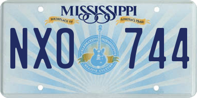 MS license plate NXO744