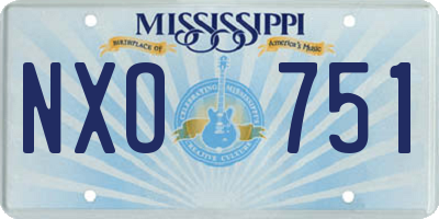 MS license plate NXO751