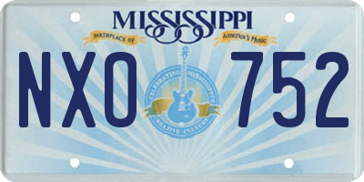 MS license plate NXO752