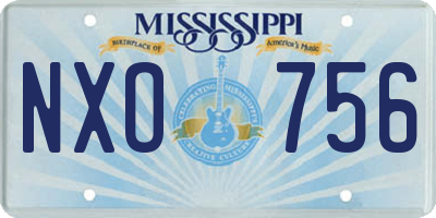 MS license plate NXO756