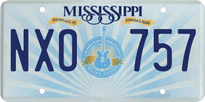 MS license plate NXO757