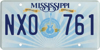 MS license plate NXO761