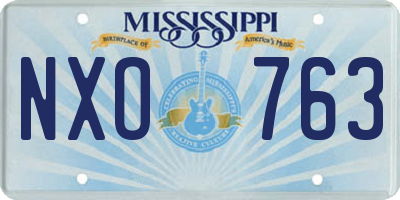 MS license plate NXO763