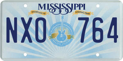 MS license plate NXO764