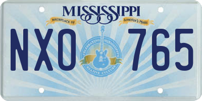 MS license plate NXO765