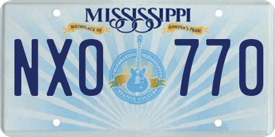 MS license plate NXO770