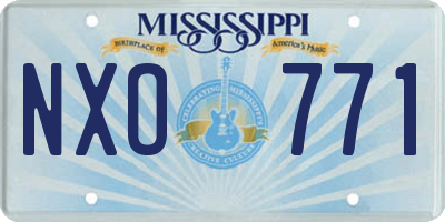 MS license plate NXO771