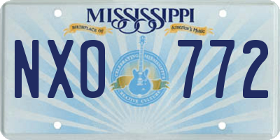 MS license plate NXO772
