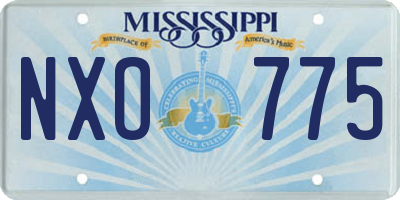 MS license plate NXO775