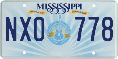 MS license plate NXO778