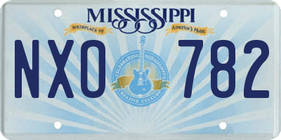 MS license plate NXO782
