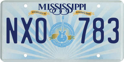 MS license plate NXO783
