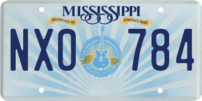 MS license plate NXO784