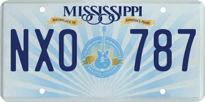 MS license plate NXO787