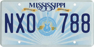 MS license plate NXO788