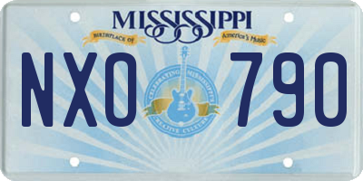 MS license plate NXO790