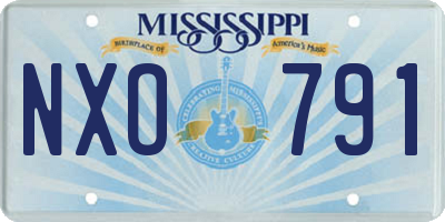 MS license plate NXO791