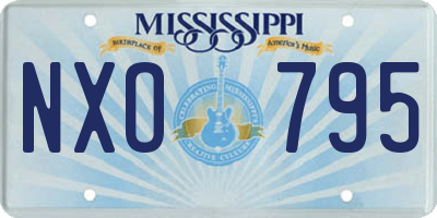 MS license plate NXO795