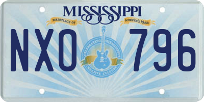 MS license plate NXO796