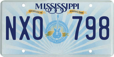MS license plate NXO798