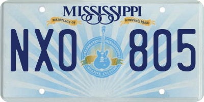 MS license plate NXO805