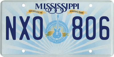 MS license plate NXO806