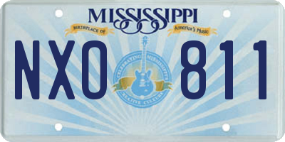MS license plate NXO811