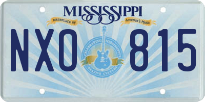 MS license plate NXO815